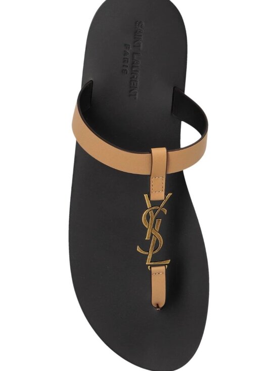 SAINT LAURENT Masoil Vintage Beige Thong Sandals New & Authentic Size 41